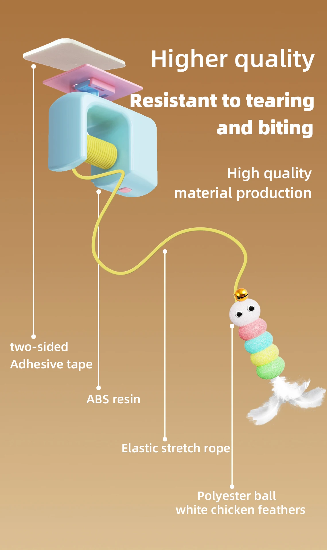 Brinquedo Elétrico para Gatos Pássaro Voador Recarregável para Porta - Imagem 6