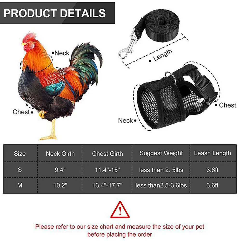 Colete para Aves Poliéster Ajustável M para Peito de 37,8 a 47,8 cm - Imagem 2