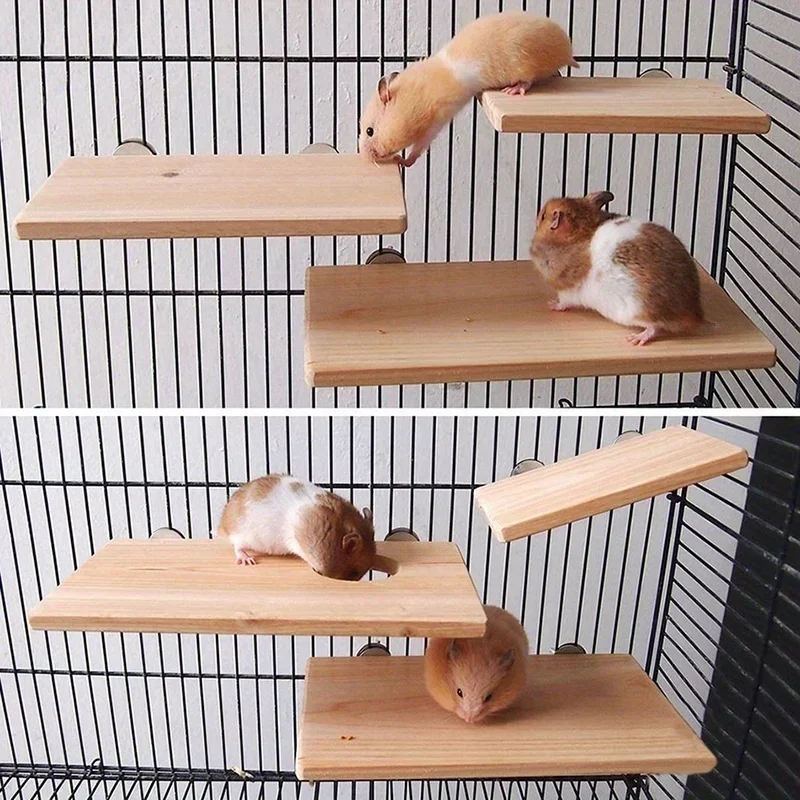 plataforma de madeira para hamster