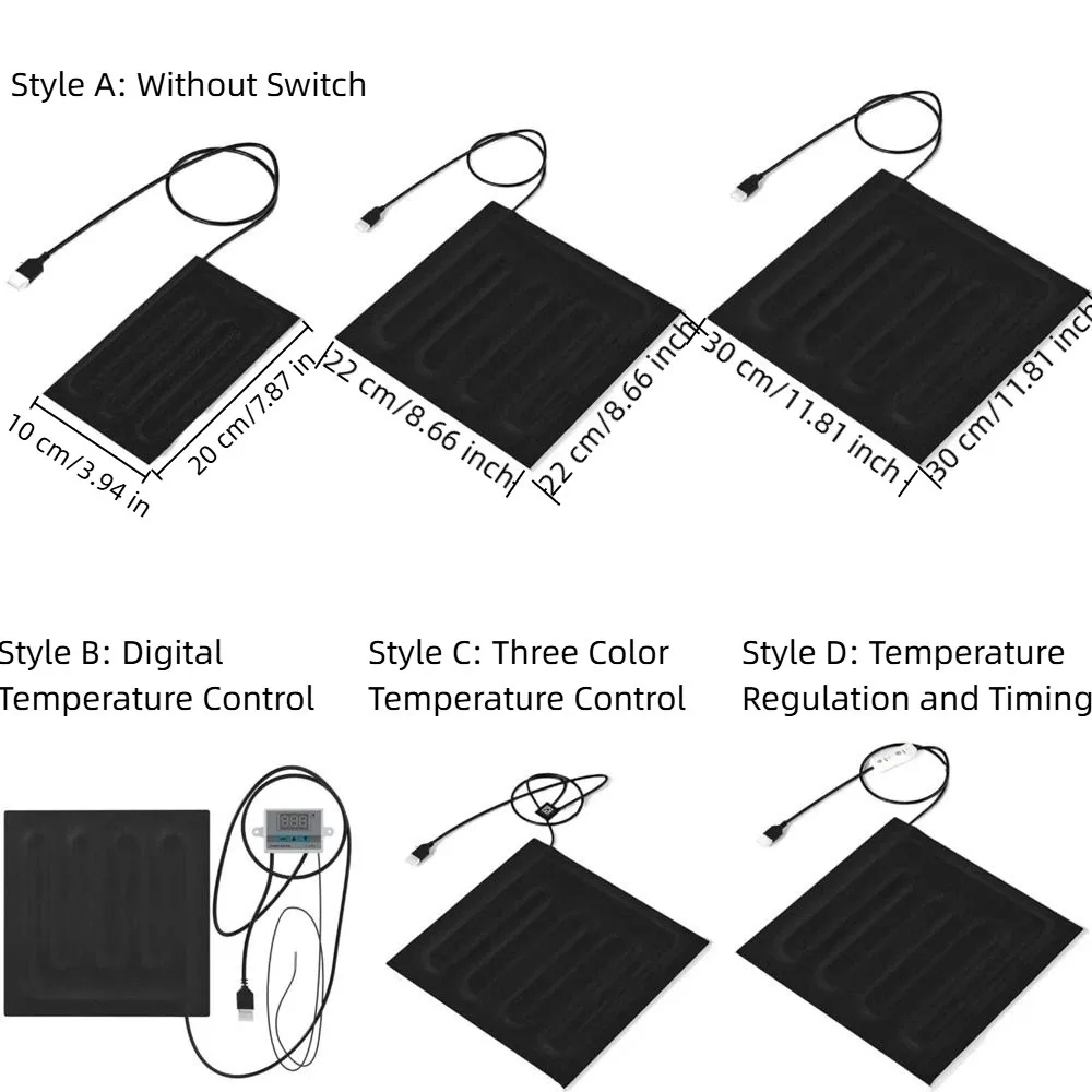 Manta Térmica USB para Répteis 8W com Controle de Temperatura - Image 6