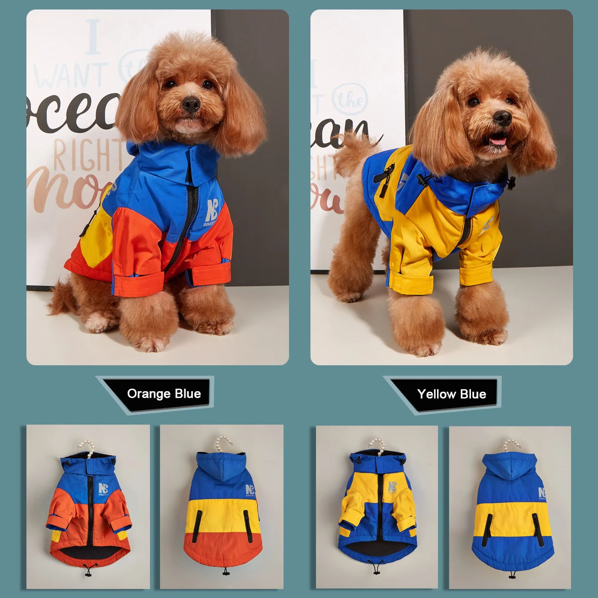 Capa de Chuva para Cães Grandes de Poliéster Impermeável - Imagem 5