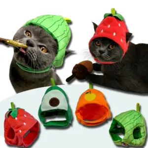 chapéu para pets formato de fruta