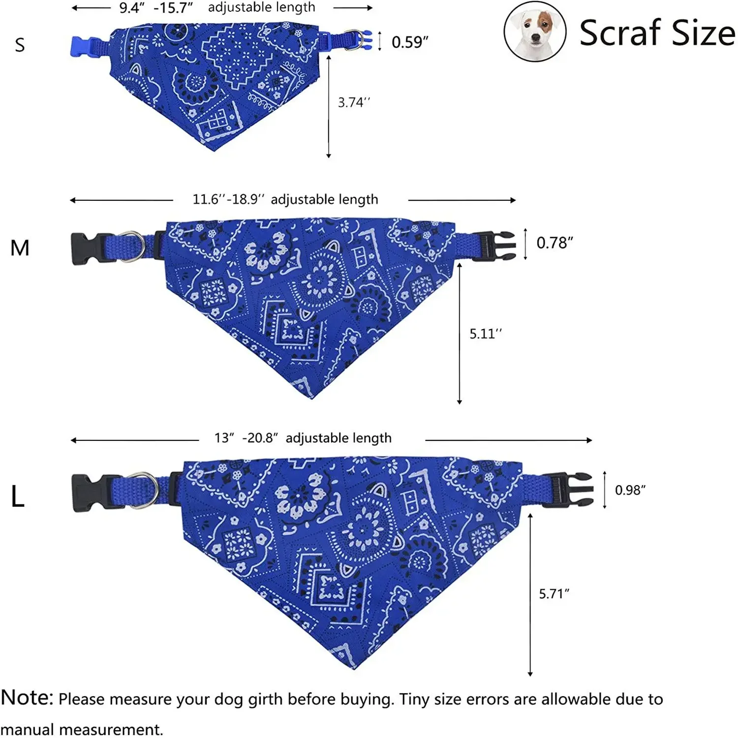 Bandana Triangular para Cães e Gatos Ajustável e Lavável - Imagem 6