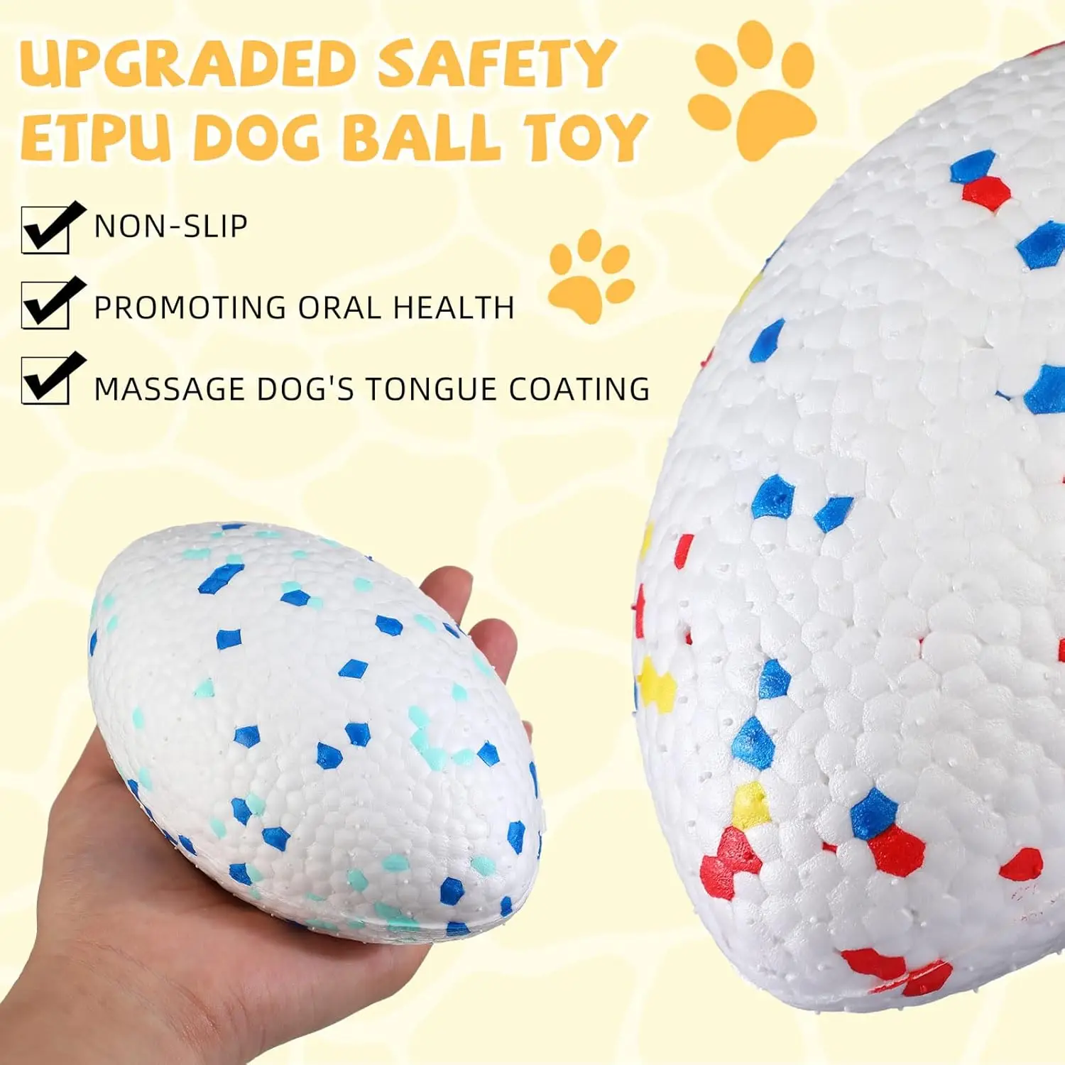 Bola de Futebol para Cães de ETPU Flutuante para Brincadeiras na Água - Imagem 4