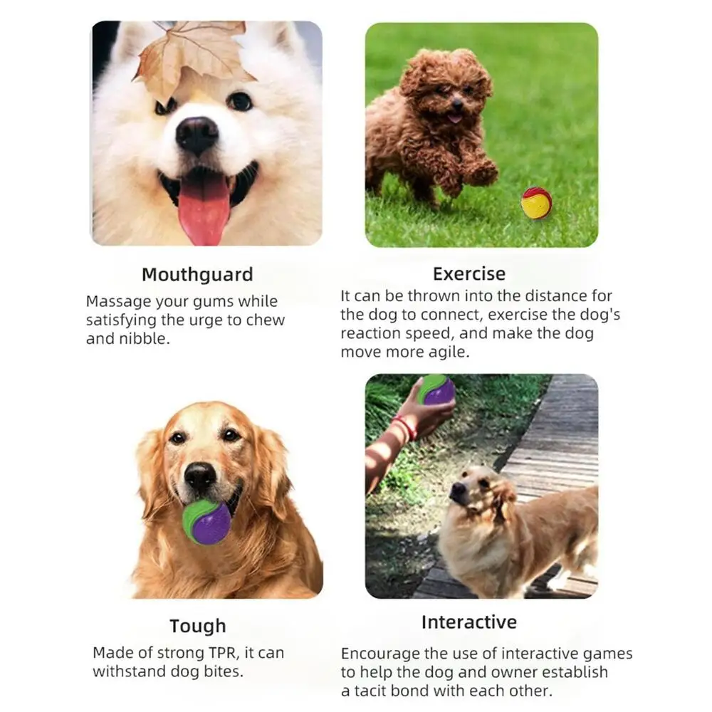 Bola Brinquedo para Cães Pequenos de Borracha com Som 6,5 cm - Imagem 4