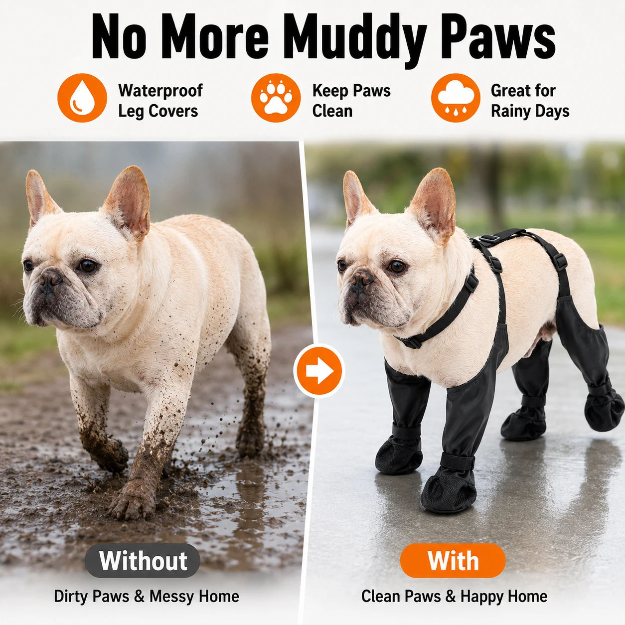 Botas Impermeáveis para Cães Pequenos e Médios Antiderrapantes - Imagem 3