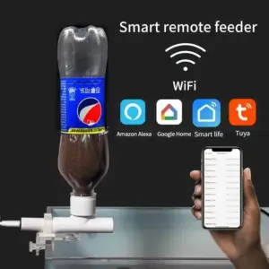 alimentador automático para peixes com controle por celular