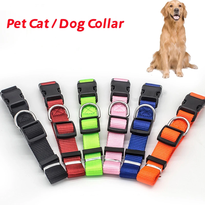Coleira de Nylon para Cães e Gatos Ajustável para Pescoço - Imagem 2