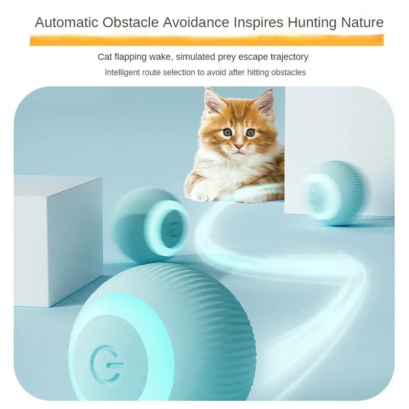 Brinquedo Bola Interativa para Gatos Recarregável USB Automática - Imagem 2