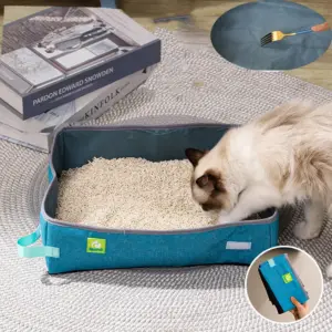 caixa de areia para gatos dobrável