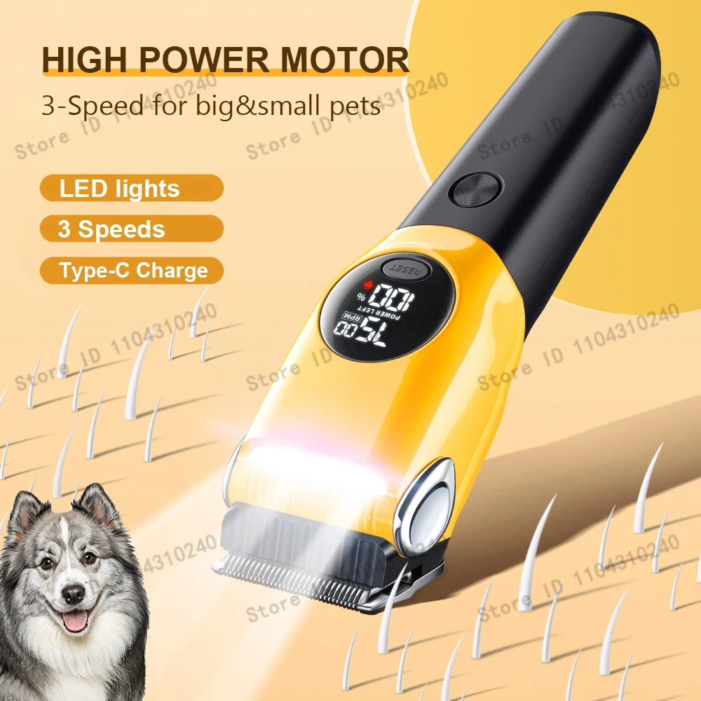 Cortador de Pelos para Cães Recarregável USB com Lâmina de Liga - Imagem 6