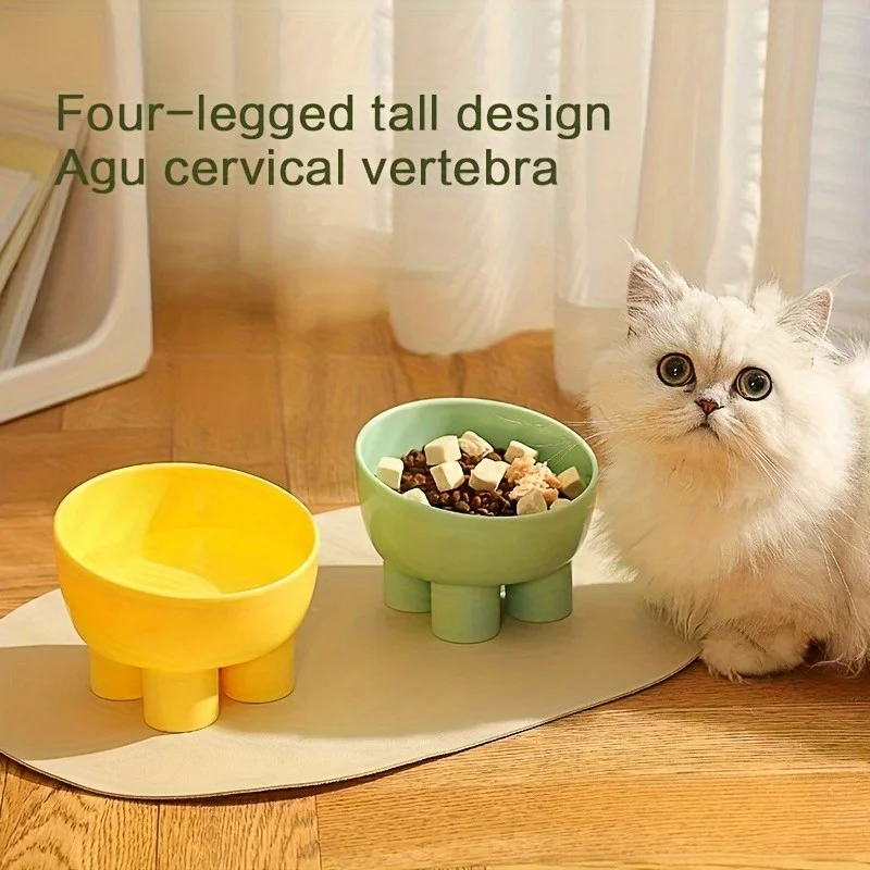 Tigela Elevada para Gatos e Cães Plástico Durável com Suporte - Imagem 4