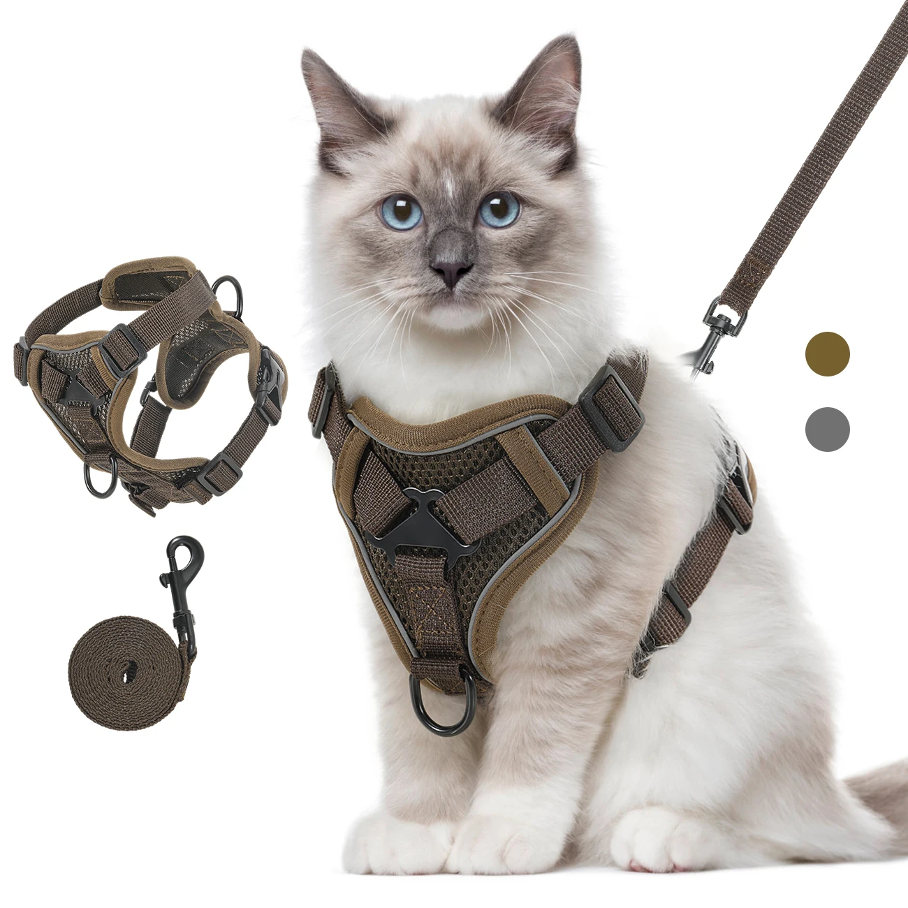 colete para gatos ajustável refletivo