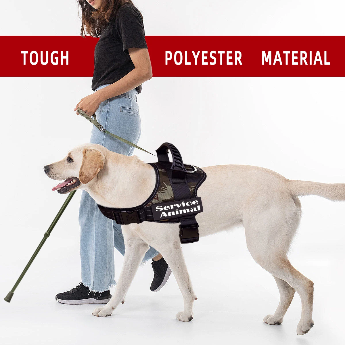 Coleira e Arnês para Cães com Patch Reflexivo e Personalizável - Image 4