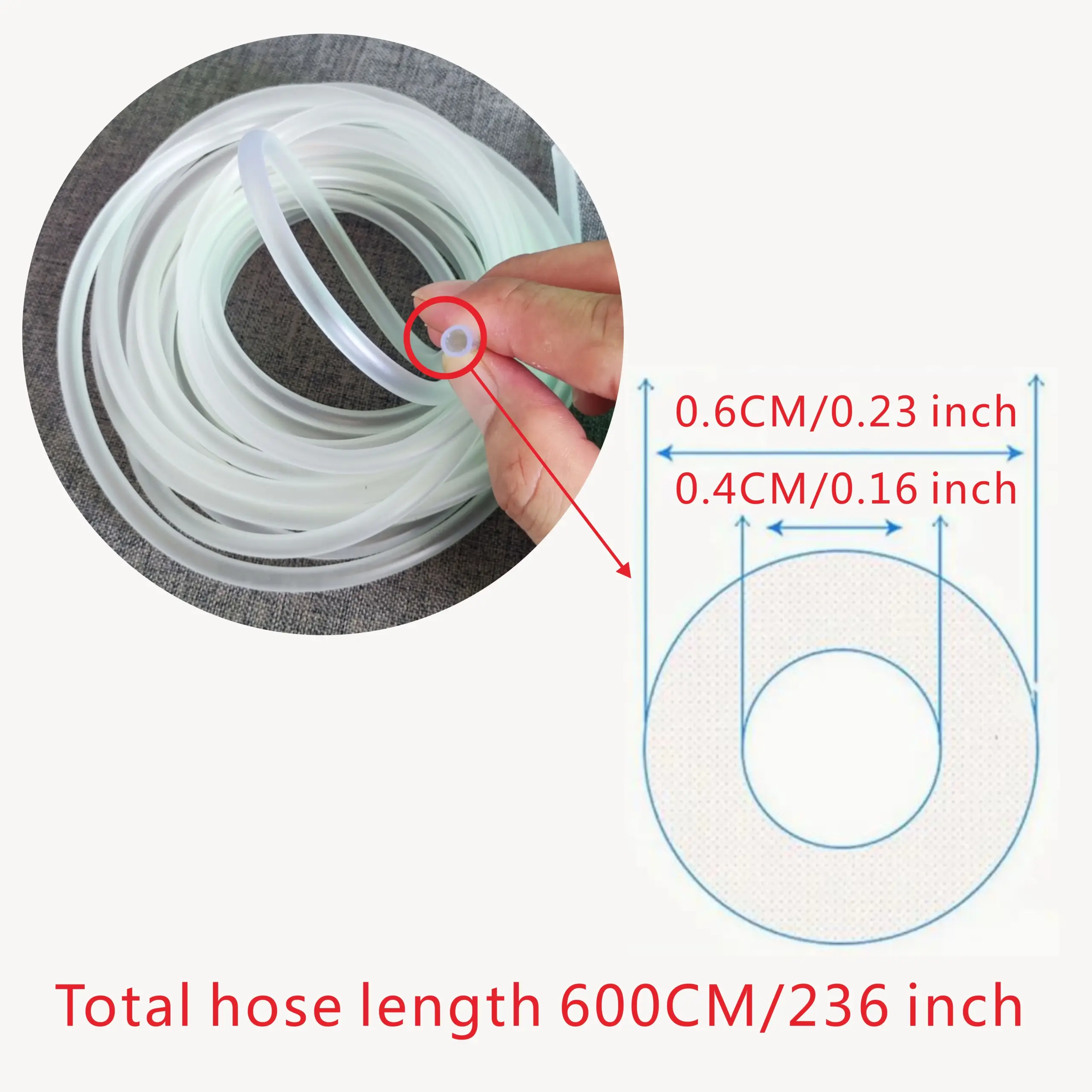 Mangueira de Oxigênio para Aquário 600 cm x 4 mm Transparente - Imagem 2