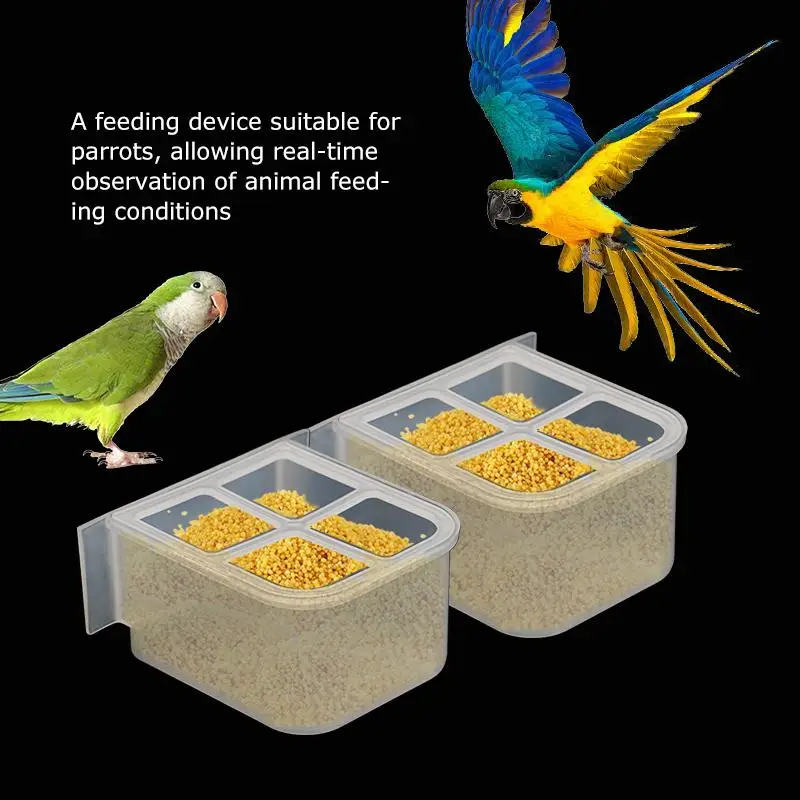 Comedouro para Pássaros e Aves de Plástico com Protetor Removível - Imagem 6