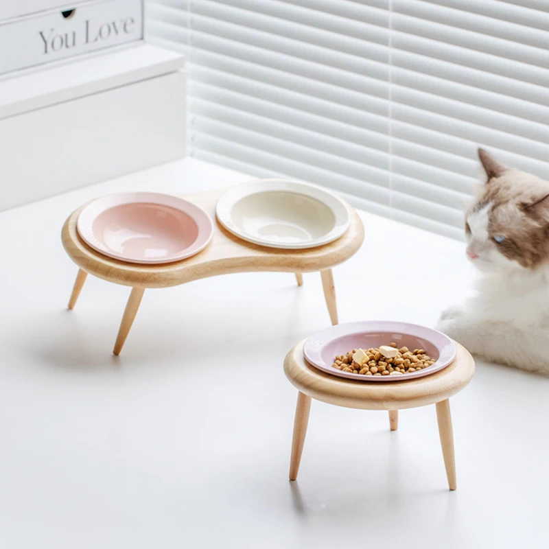 tigela dupla de cerâmica para gatos