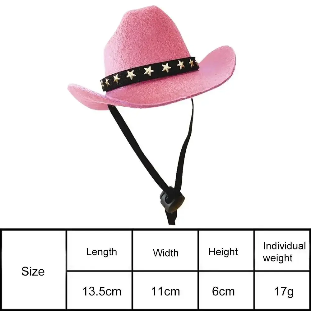 Chapéu Cowboy para Cães e Gatos Pequenos Ajustável 13,5 cm - Imagem 4