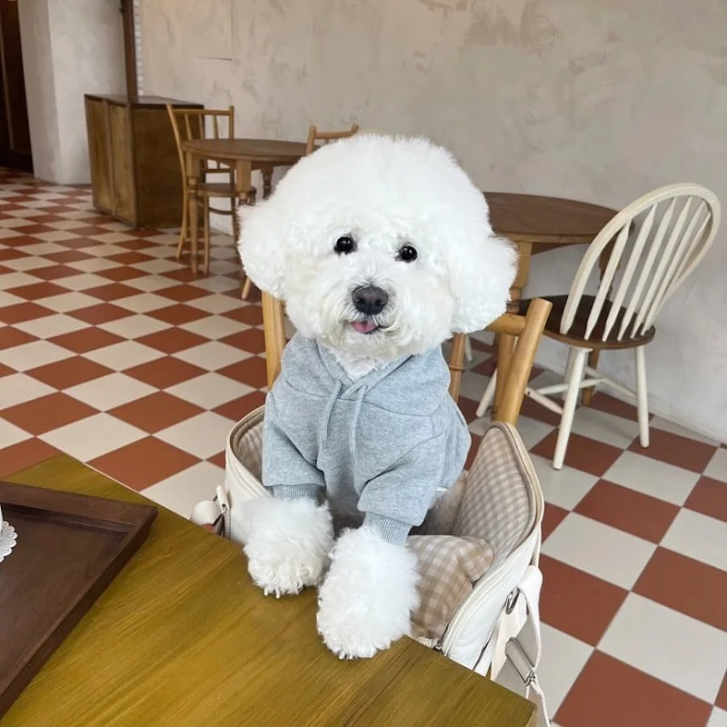 Roupa para Cães com Capuz de Pelúcia para Inverno e Outono - Imagem 2