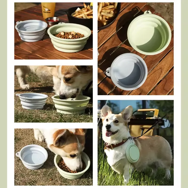 Tigela Dobrável de Silicone para Cães e Gatos Portátil para Viagem - Imagem 6