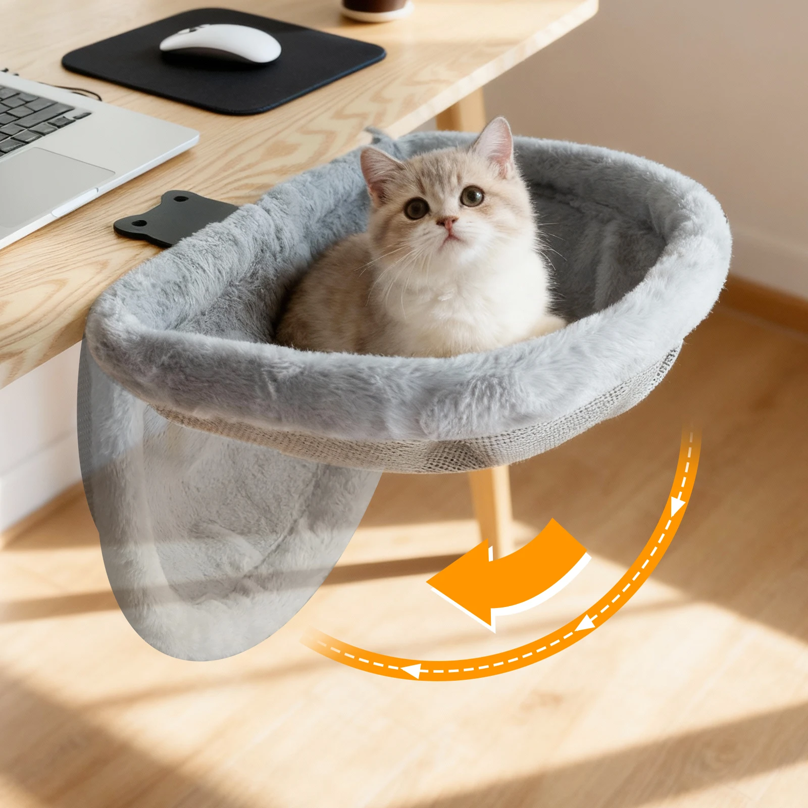 Cama de Mesa para Gatos Dobrável com Zíper para Limpeza - Image 2