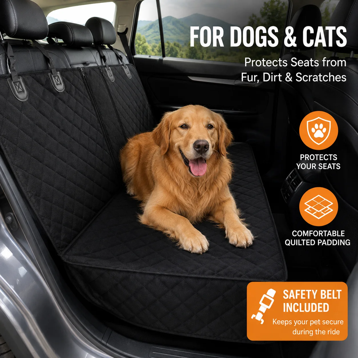 capa impermeável para banco de carro de cachorro