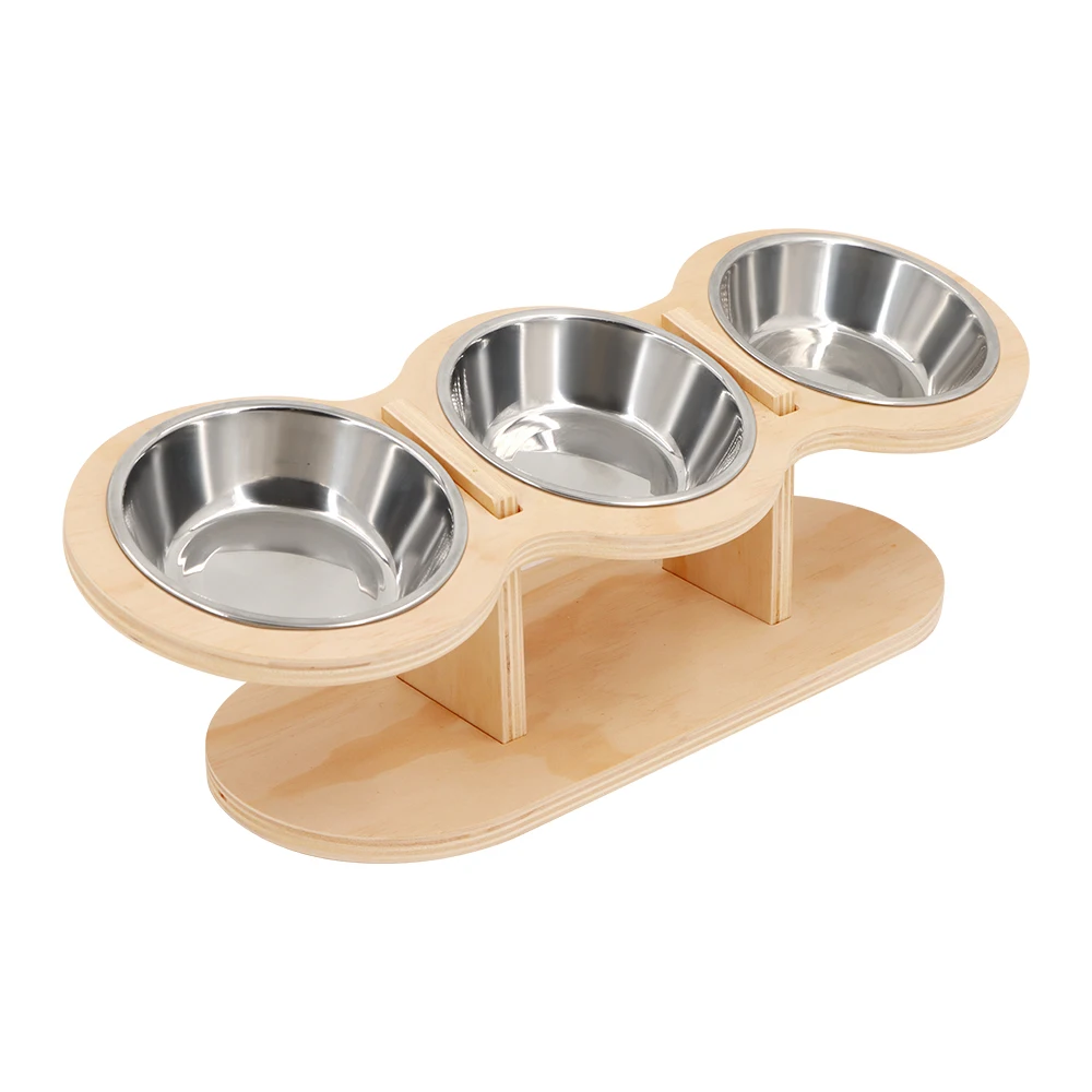 Comedouro Ajustável para Gatos e Cães Pequenos com 3 Tigelas Inclinadas - Imagem 6