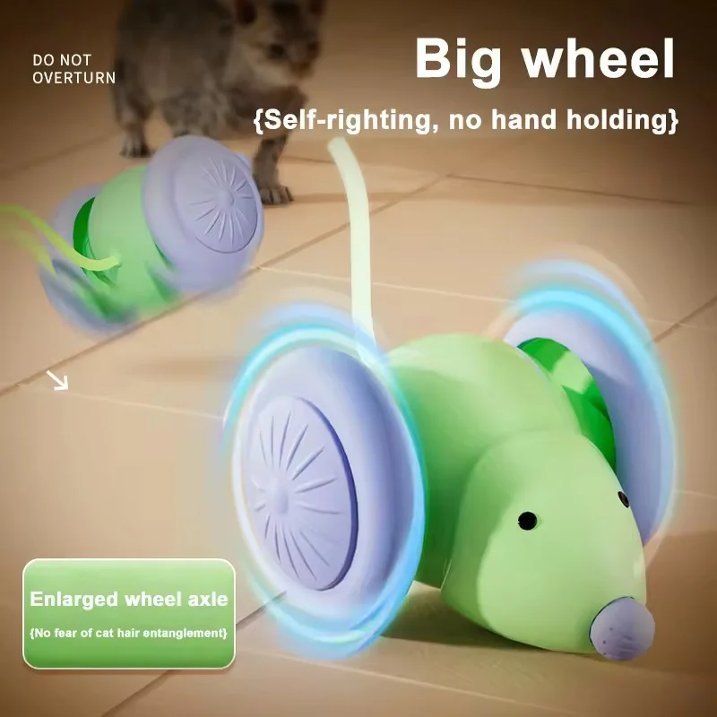 Brinquedo Elétrico para Gatos Rato Recarregável USB e Desvio de Obstáculos - Imagem 4