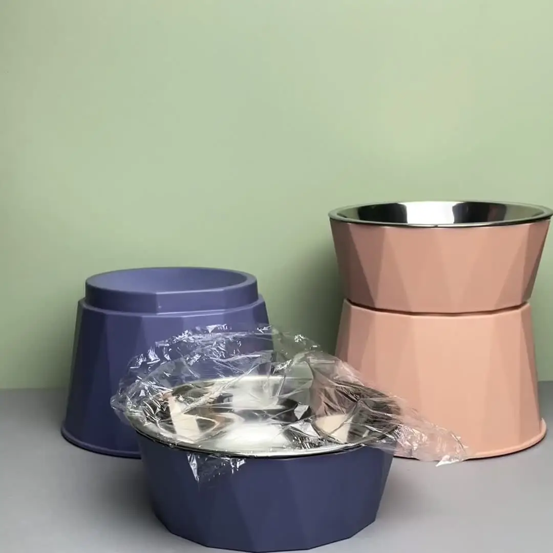 Tigela Alta para Cães e Gatos de Aço Inoxidável Antiderrapante - Imagem 4