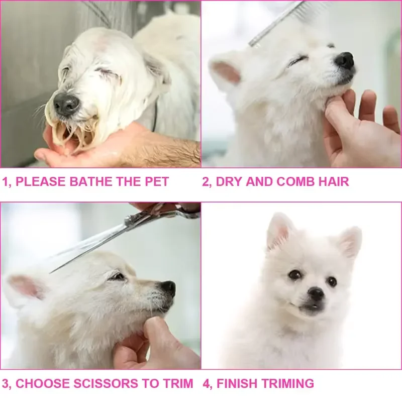 Tesoura Profissional para Tosa de Cães com Ponta Redonda e Antirruído - Imagem 3
