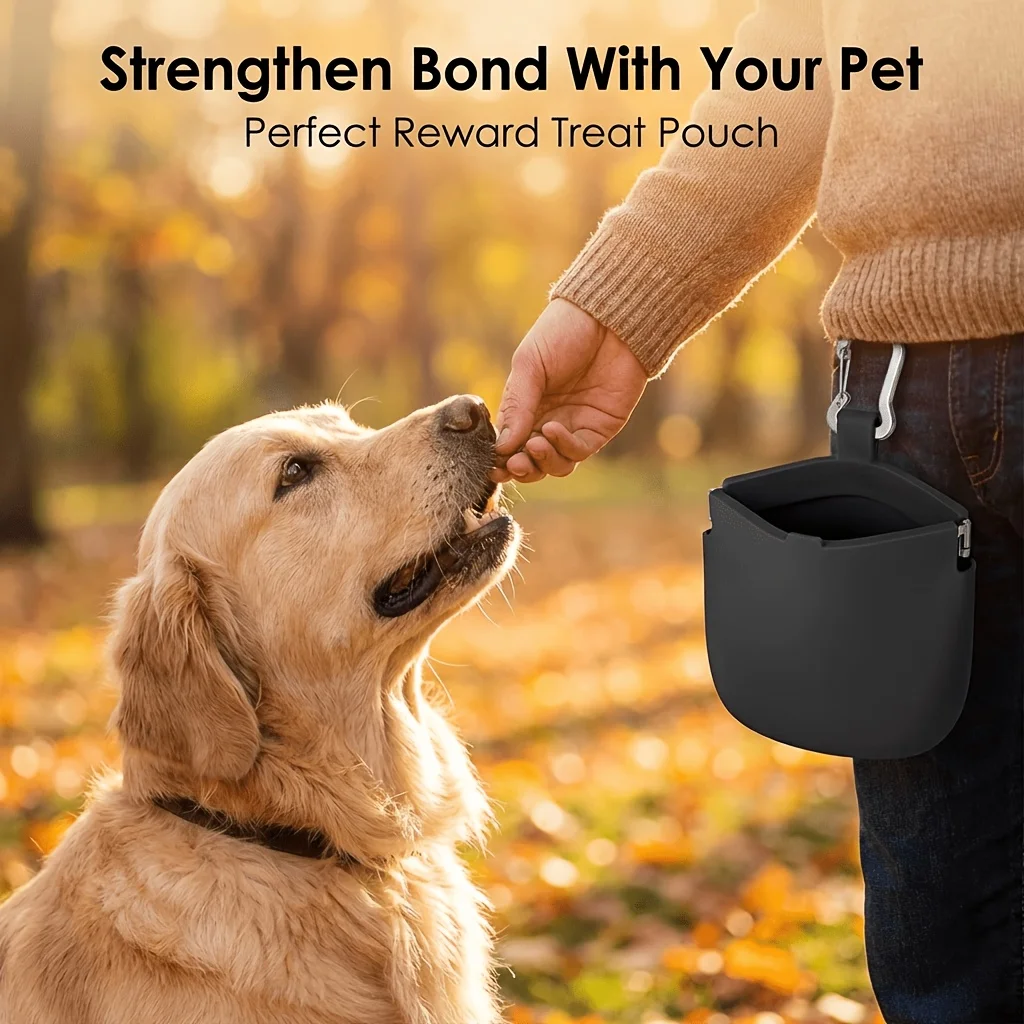 Bolsa de Cintura para Cães de Silicone com Gancho de Aço Inoxidável - Imagem 6