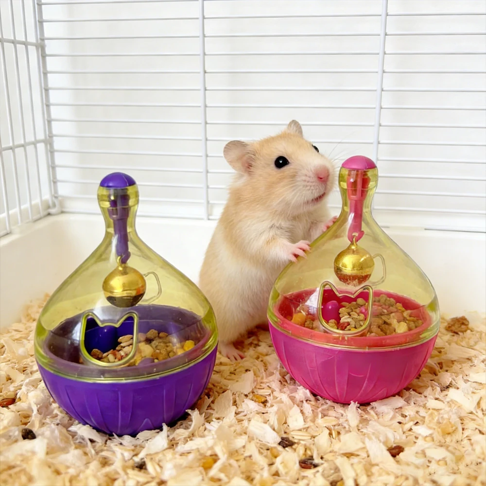 Brinquedo Dispensador de Petiscos para Pássaros e Hamsters com Sino - Imagem 3