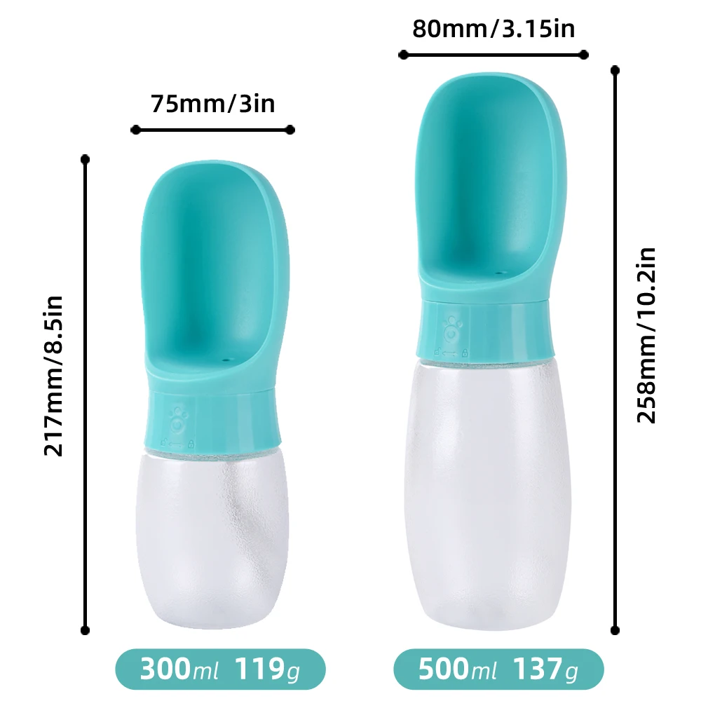 Garrafa de Água Portátil para Cães e Gatos 300 ml à Prova de Vazamentos - Image 6