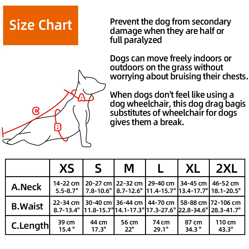 Bolsa de Arrastamento para Cães com Pernas Traseiras Ajustável - Imagem 6