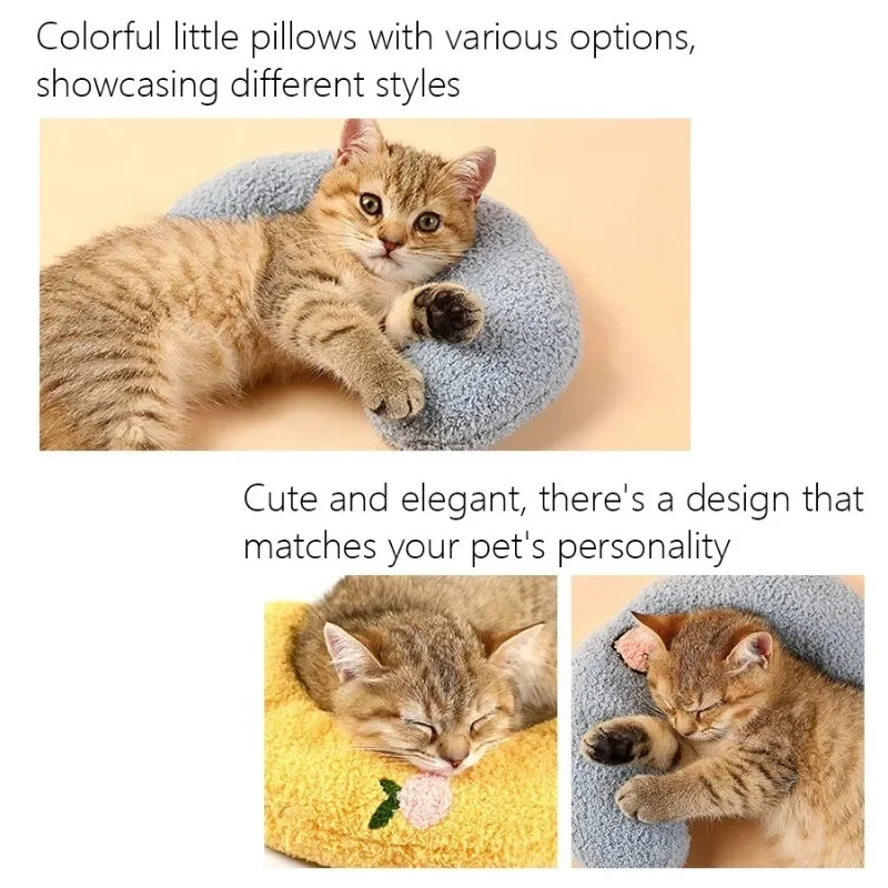 Travesseiro para Gatos e Cães de Pelúcia Lavável Formato U - Imagem 4