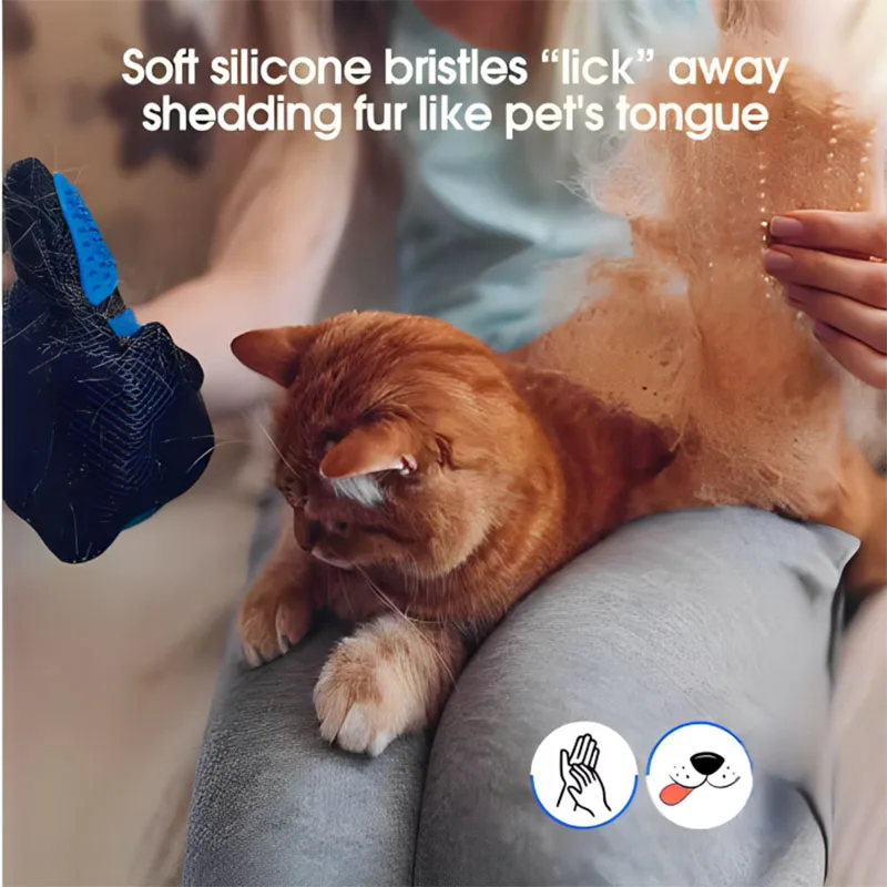 Luva Removedora de Pelos para Cães e Gatos de Silicone com Design de Palma - Imagem 3