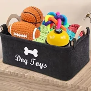 cesto organizador para brinquedos de cães