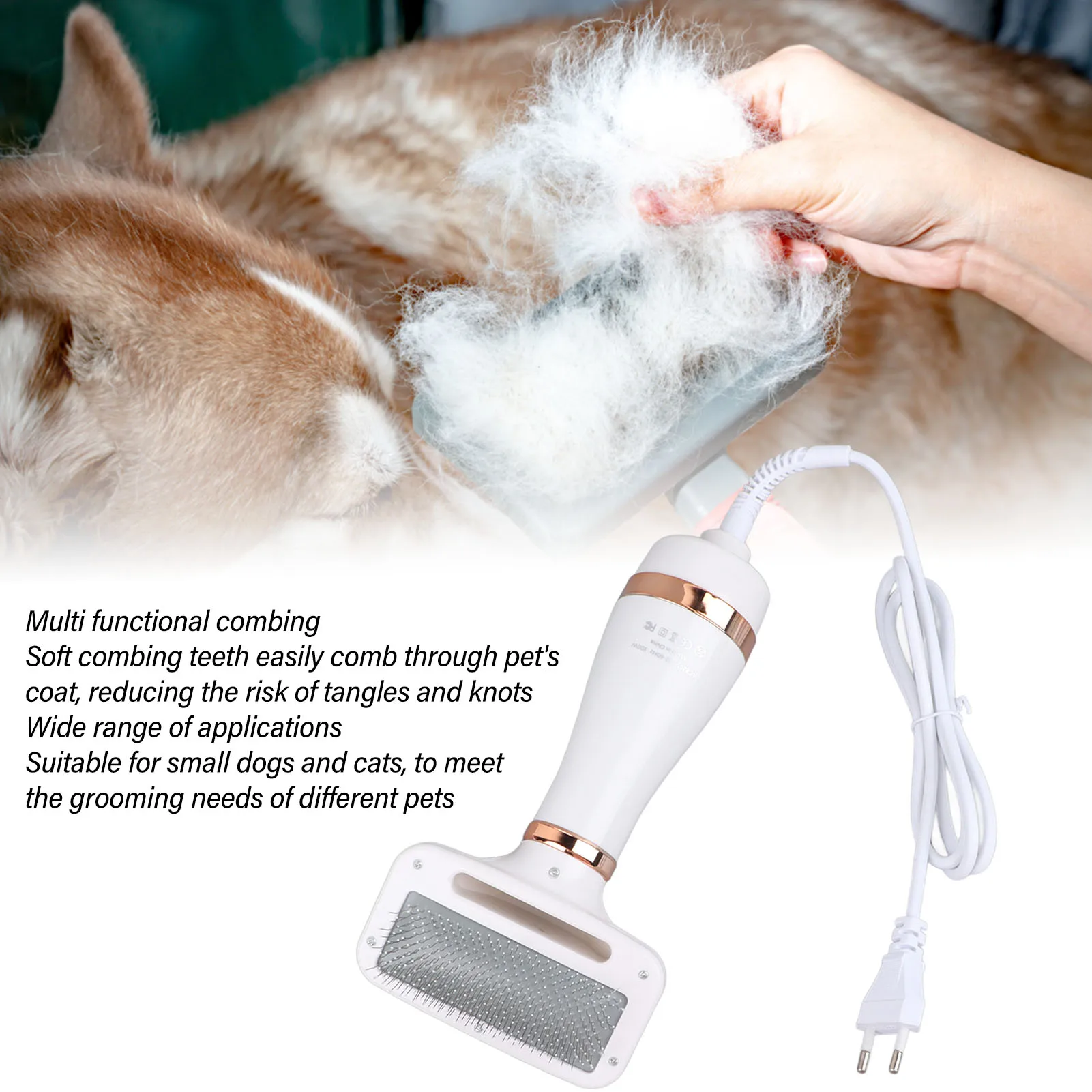 secador de pelos 2 em 1 para cães e gatos