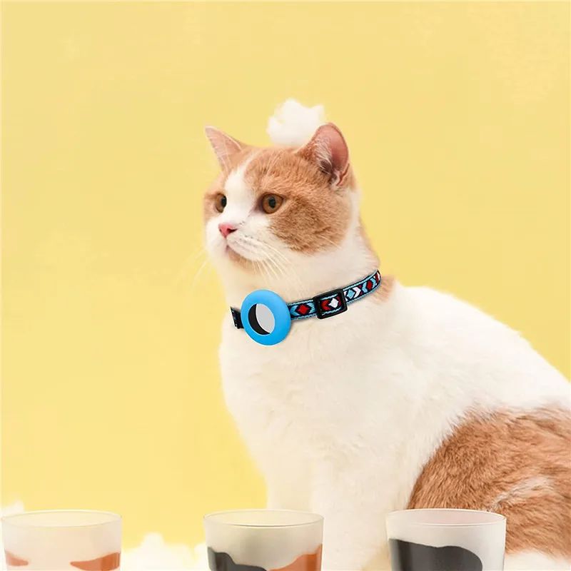 Coleira para Cães e Gatos com Suporte AirTag e Faixa Refletiva - Imagem 3