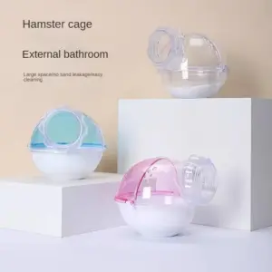 casa de banho para hamster em acrílico
