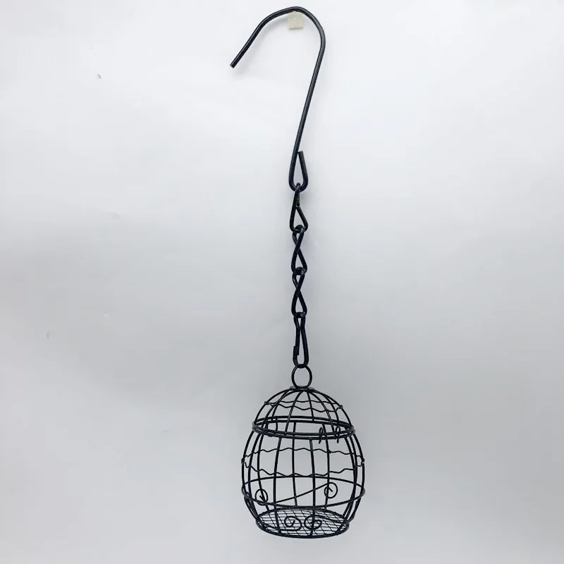Alimentador de Pássaros para Gaiola Fio de Ferro Dourado ou Preto - Imagem 6