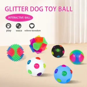 bola para cães de borracha com flash