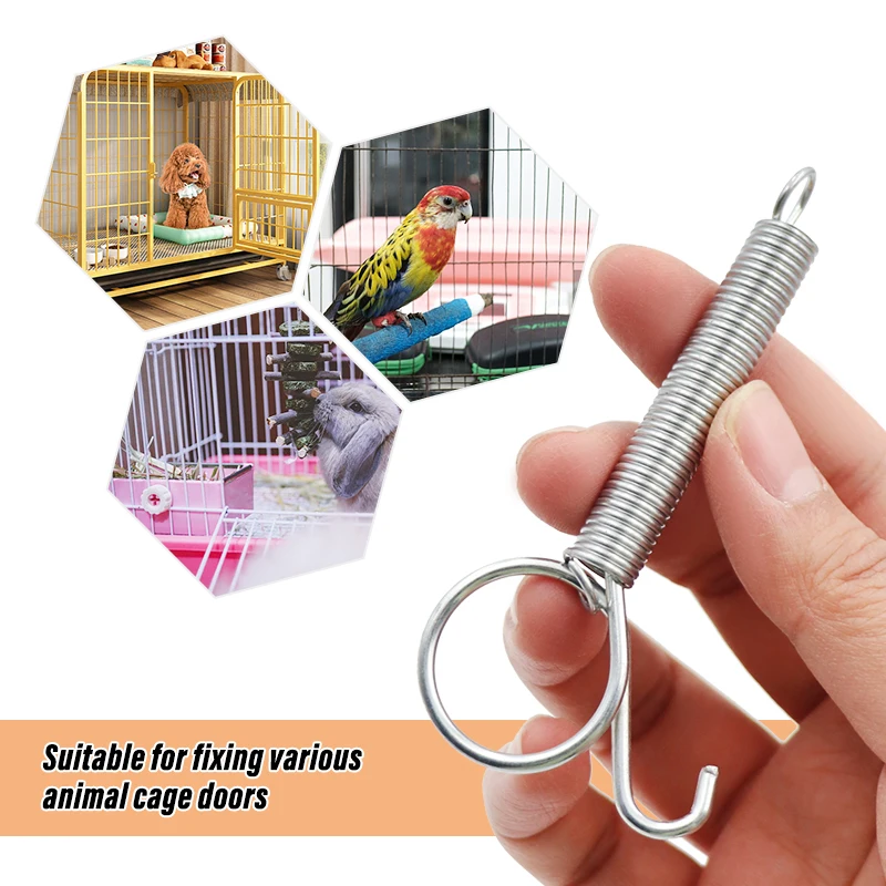 Gancho de Mola para Gaiola 7,5 cm de Metal Galvanizado com Argola - Imagem 6
