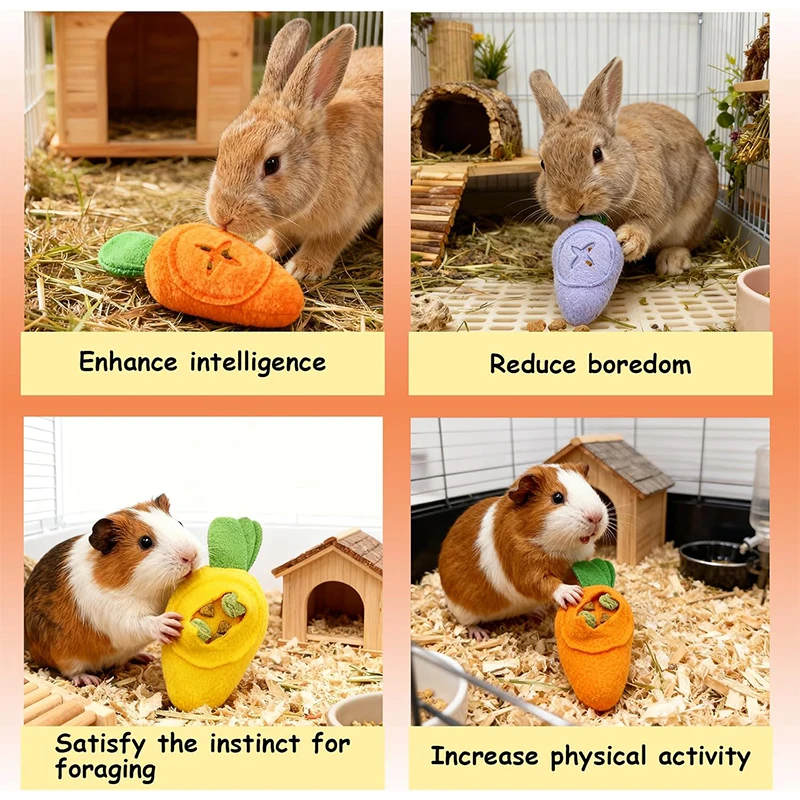 Brinquedo Forrageamento para Coelhos Lavável Castanho Escuro - Imagem 3