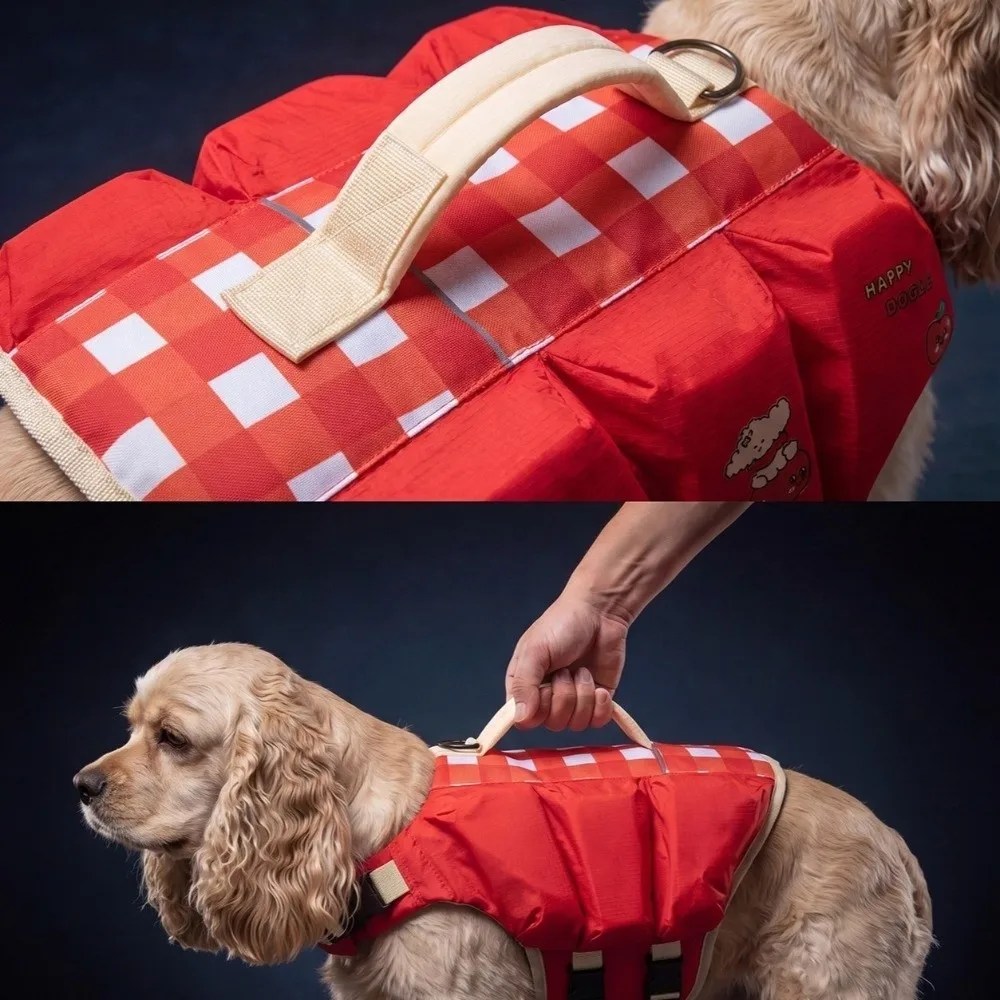 Colete Salva-Vidas para Cães de Poliéster Ajustável para Natação - Image 4