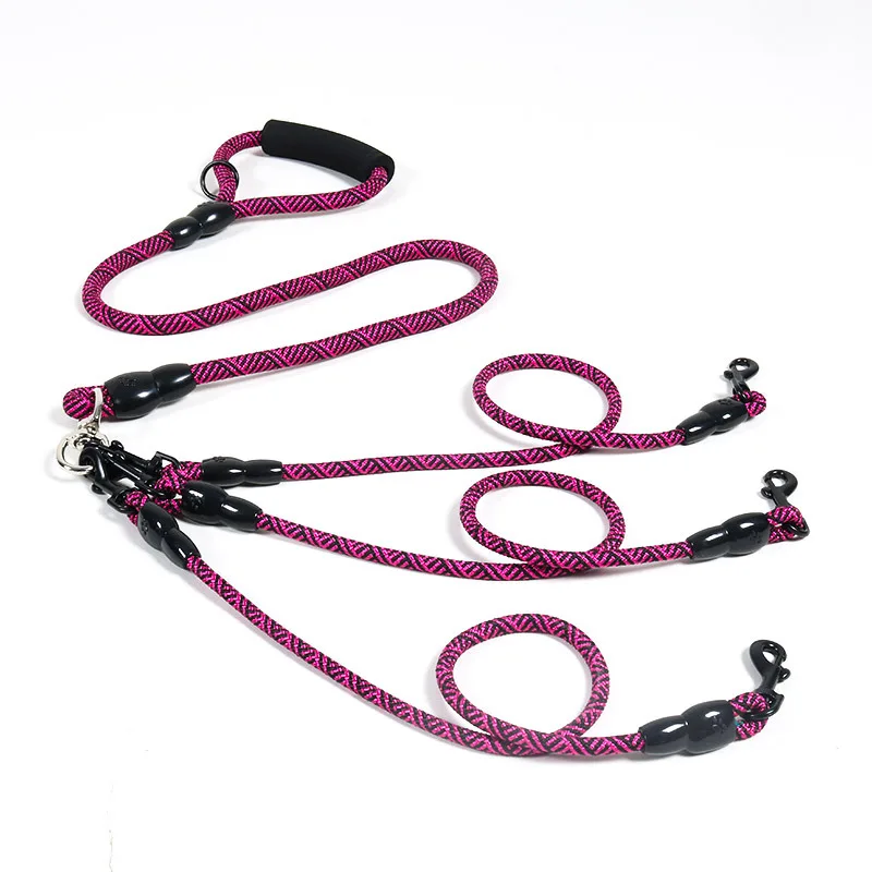 Trela para Cães Tripla de Nylon com Alça de Espuma - Imagem 2