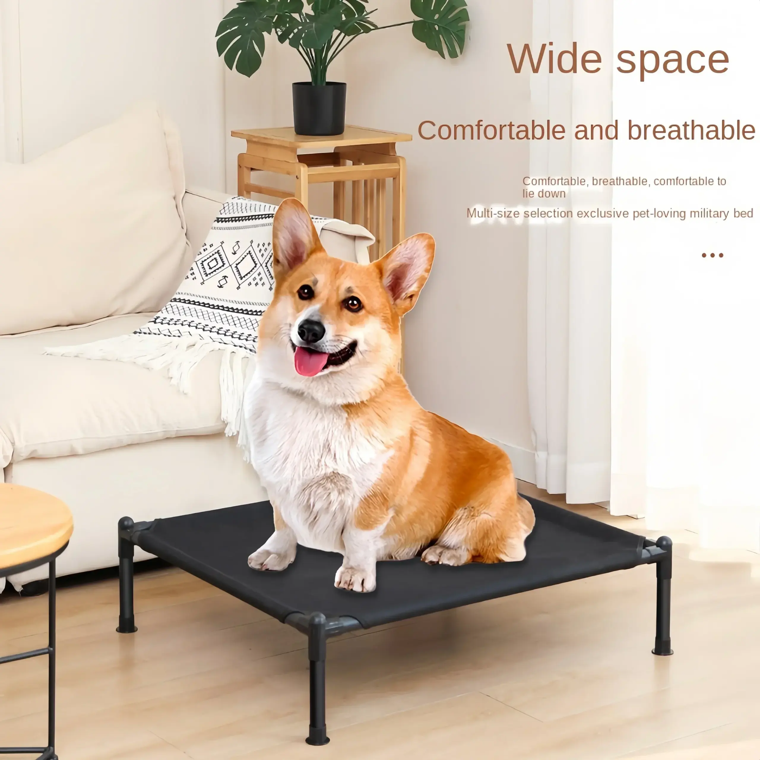 Cama Elevada para Cães e Gatos Dobrável e Lavável - Image 2