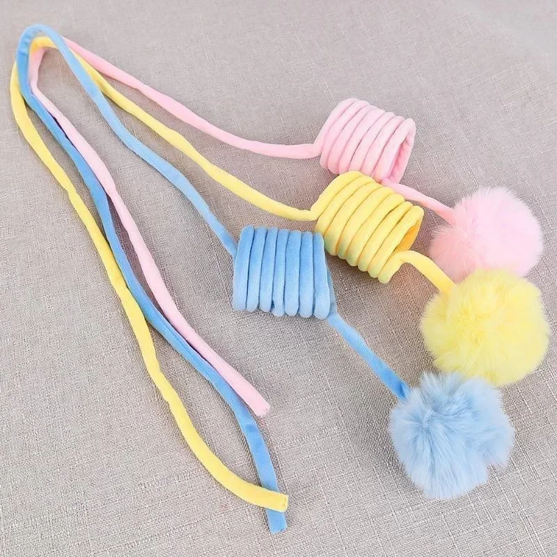 Brinquedo Interativo para Gatos com Bola de Pelúcia e Mola de 2,5 m - Imagem 5