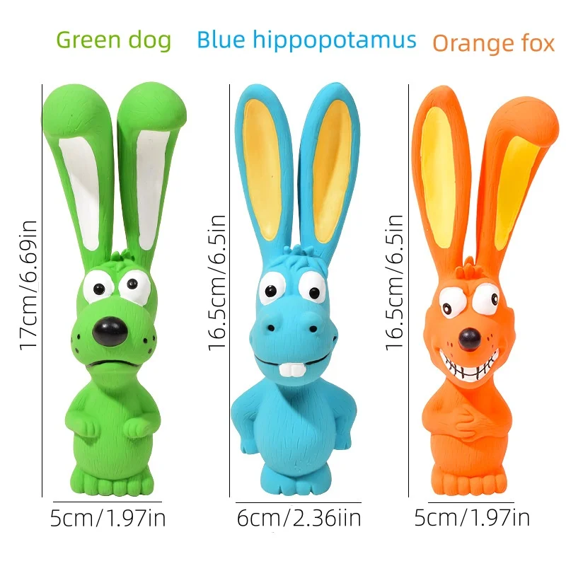Brinquedo de Látex para Cães Coelho Travesso Interativo - Imagem 4