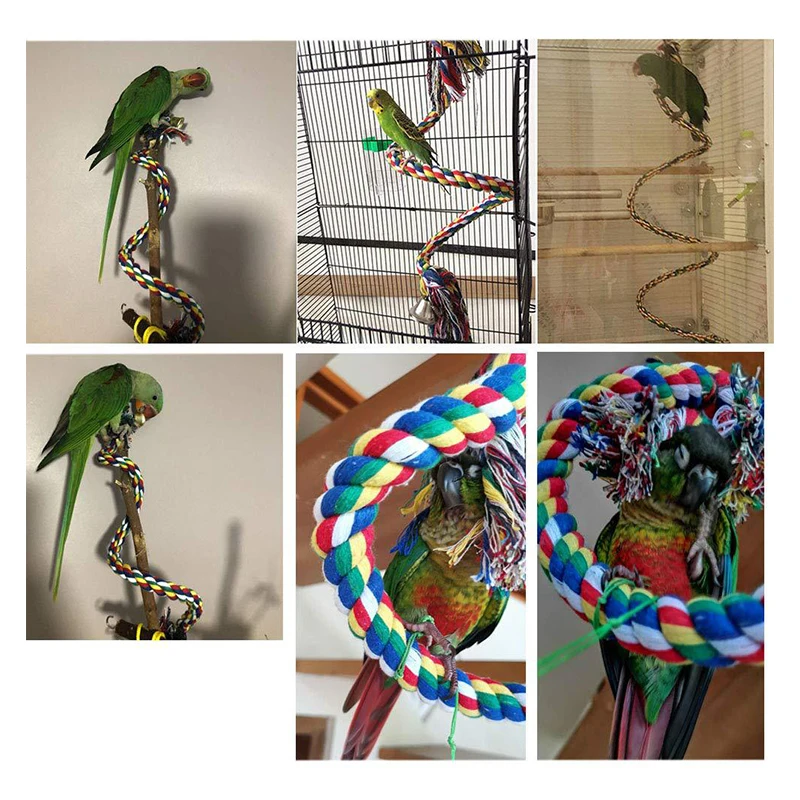 Brinquedo de Corda para Pássaros com Suporte para Treinamento de 50 cm - Imagem 4